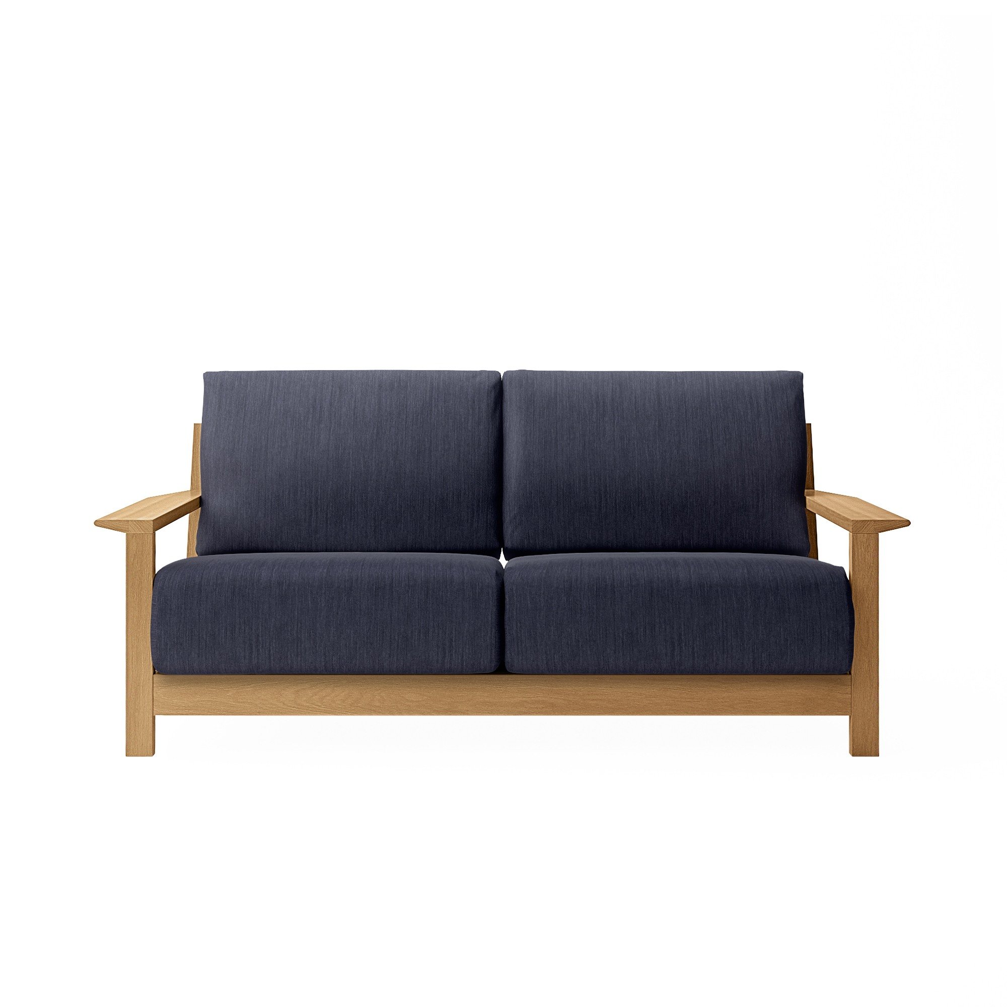 MUJI | Sofa with wooden frame Cotton denim cover