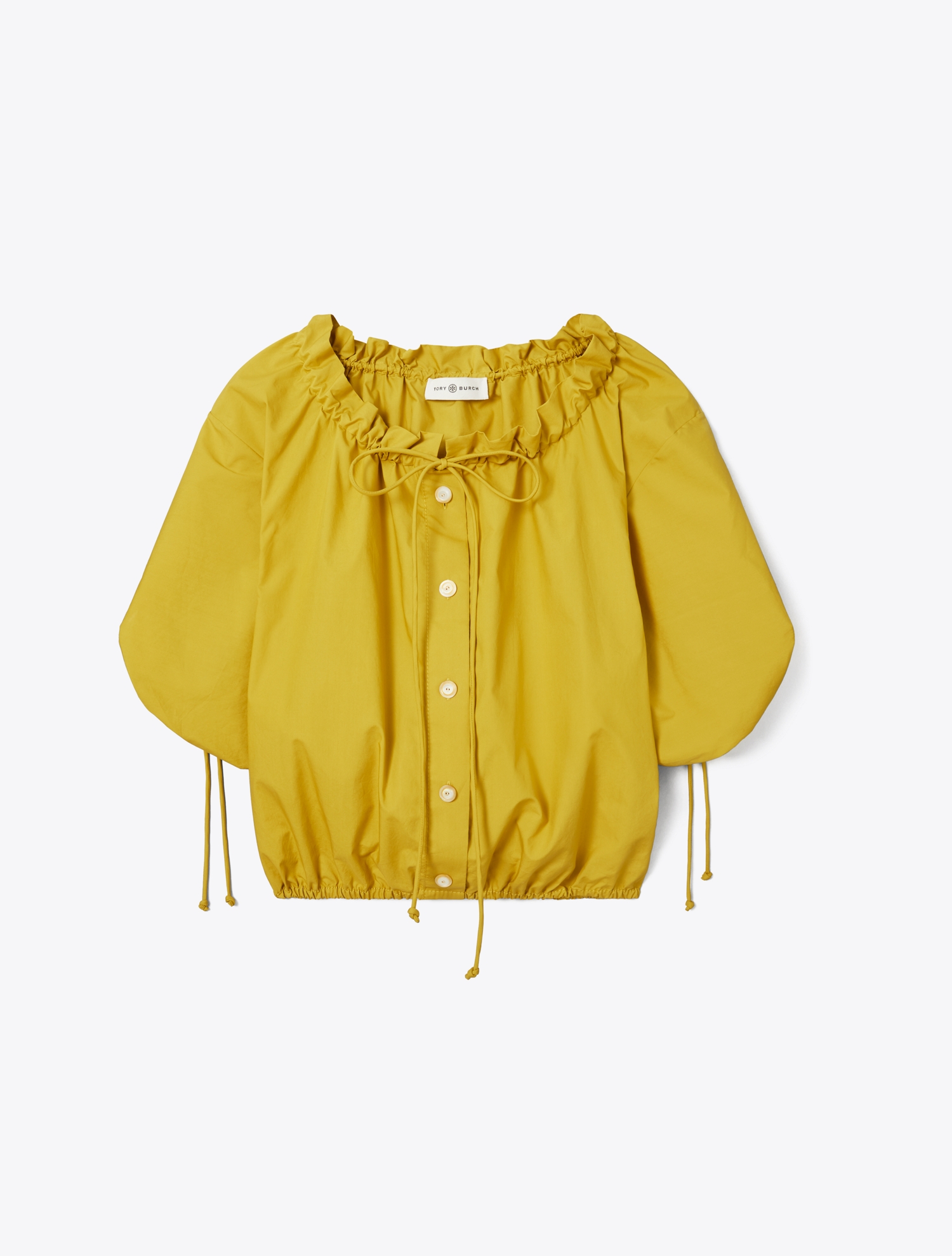 POPLIN TIE-NECK TOP