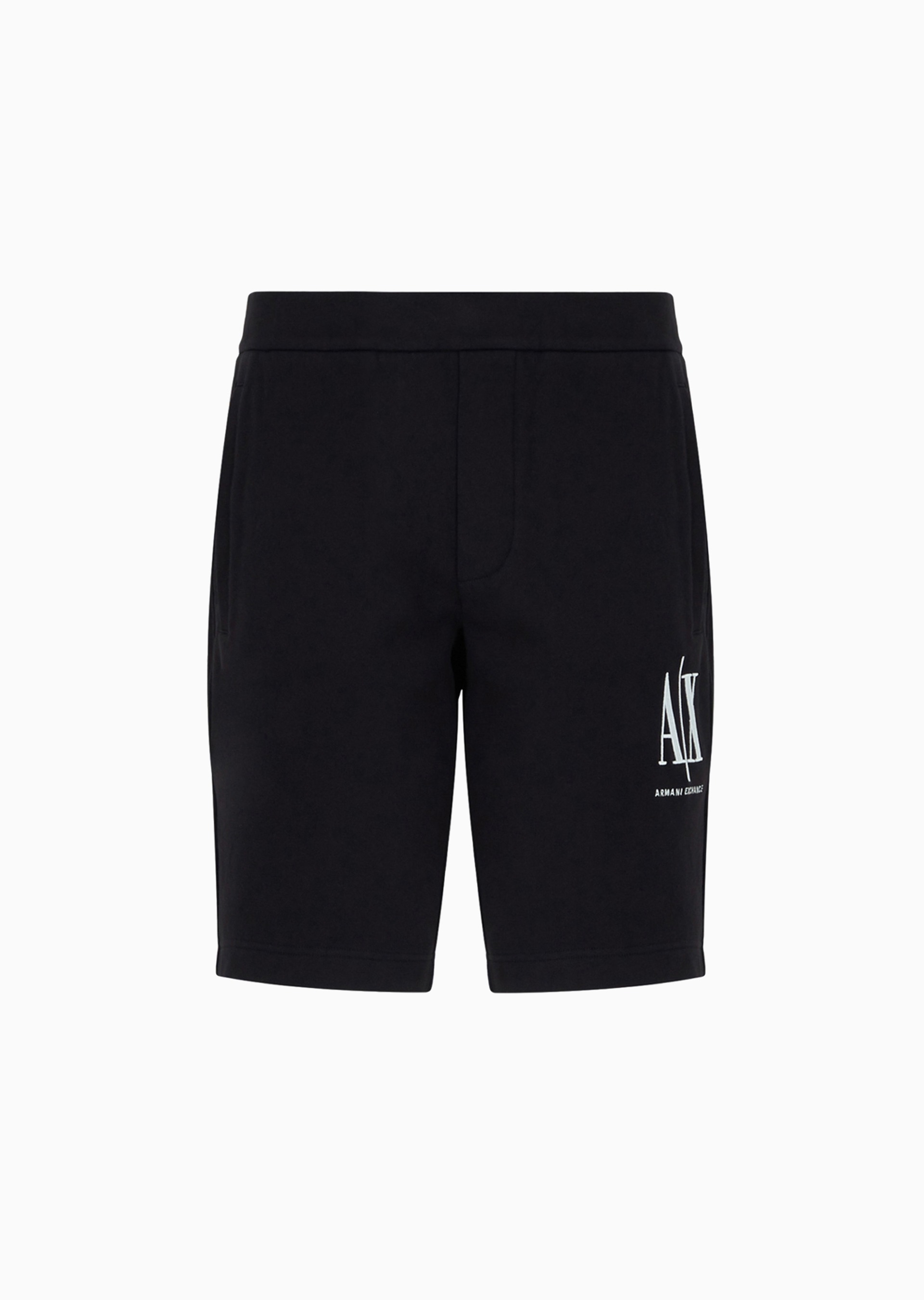 Mid-Rise Bermuda Shorts with Embroidered Icon Logo