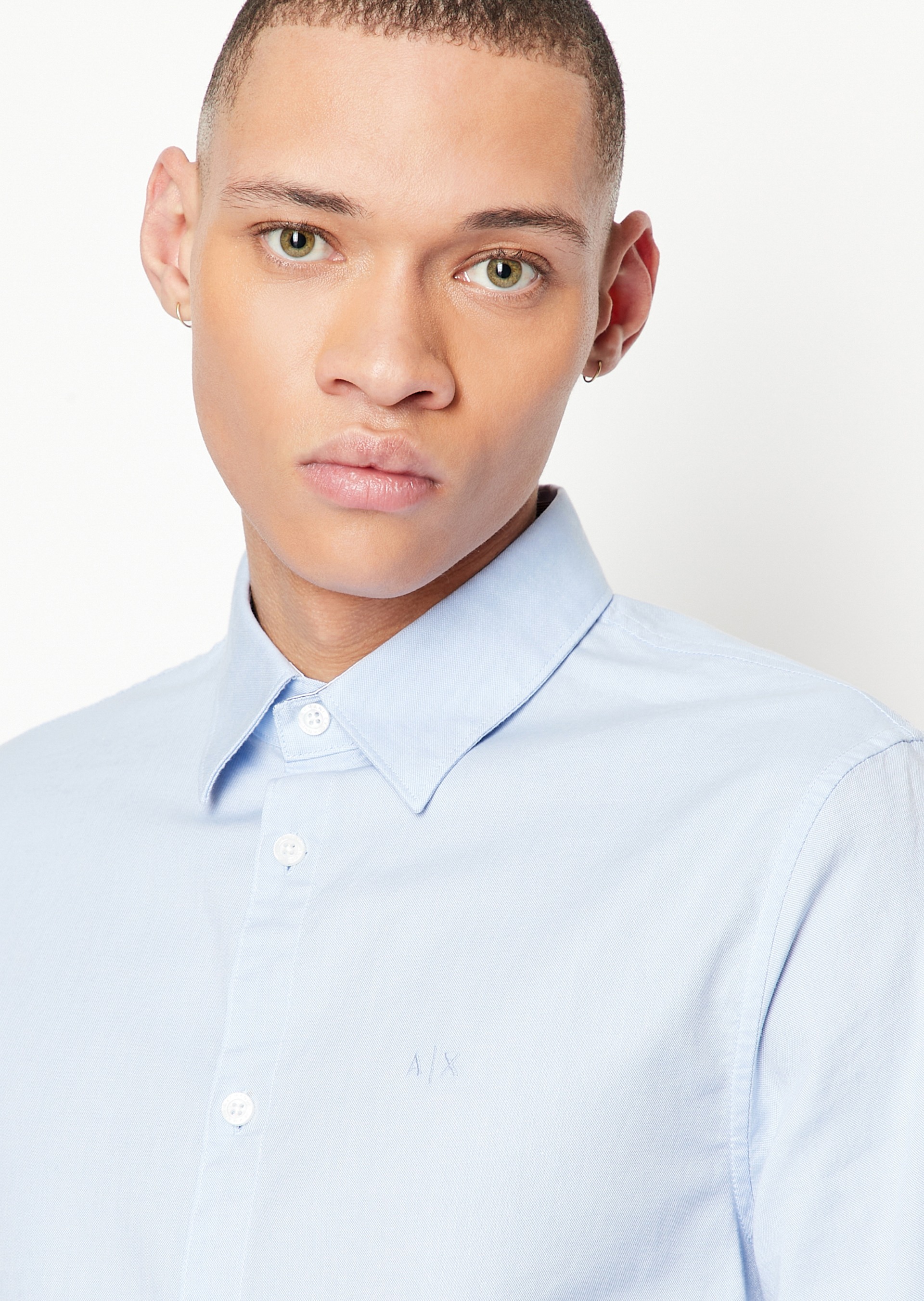 Men Blue Cotton  Shirt