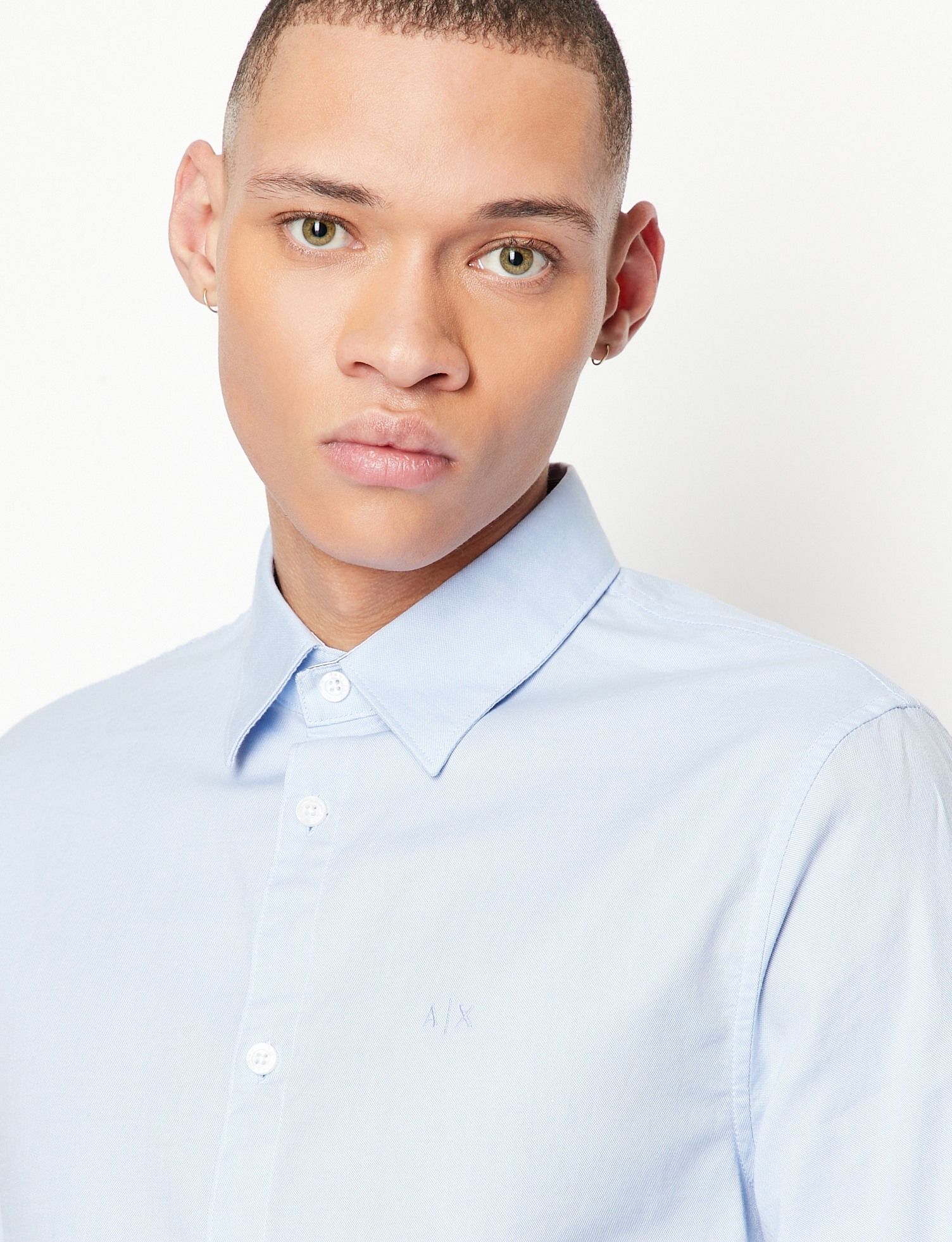 Men Blue Cotton  Shirt