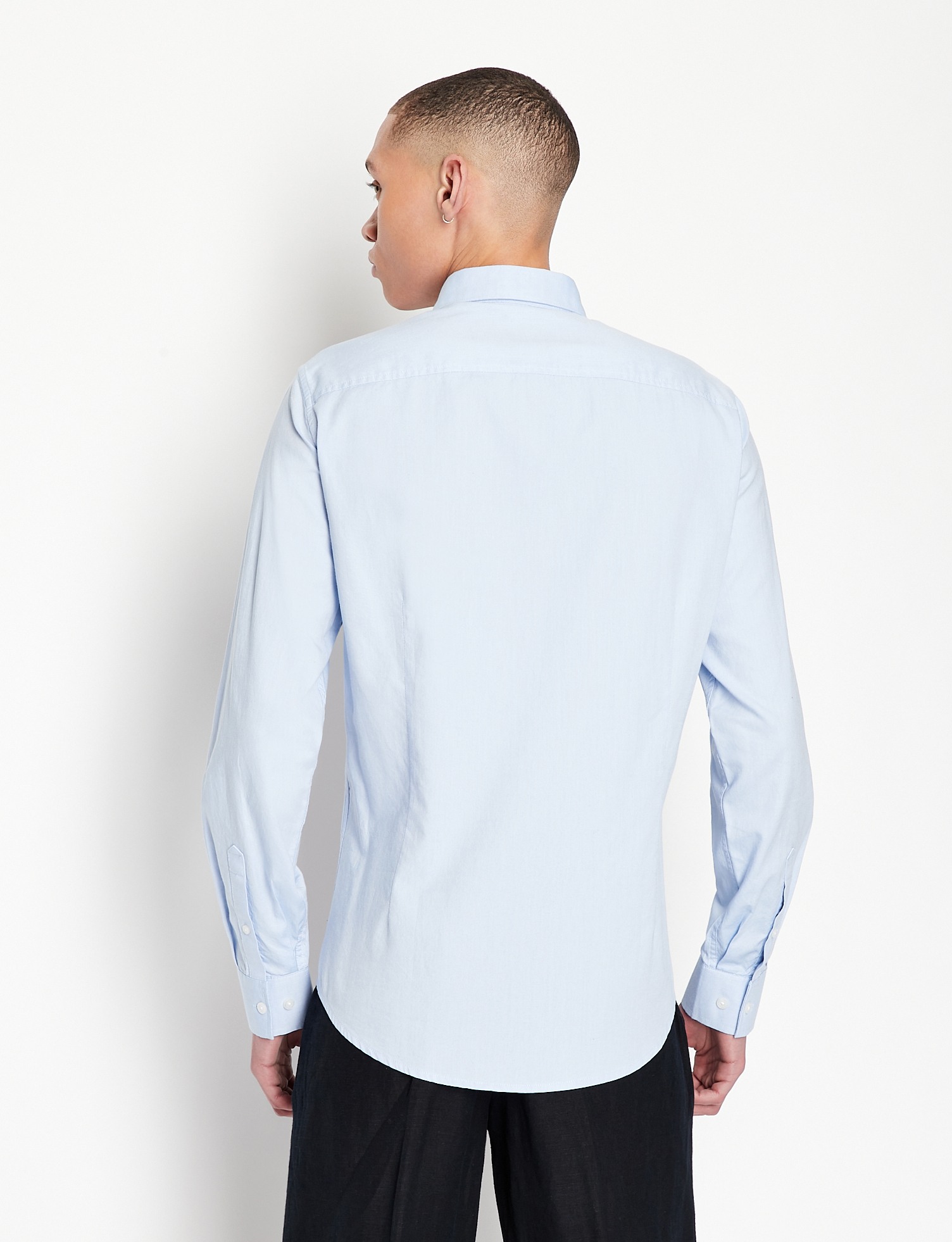 Men Blue Cotton  Shirt