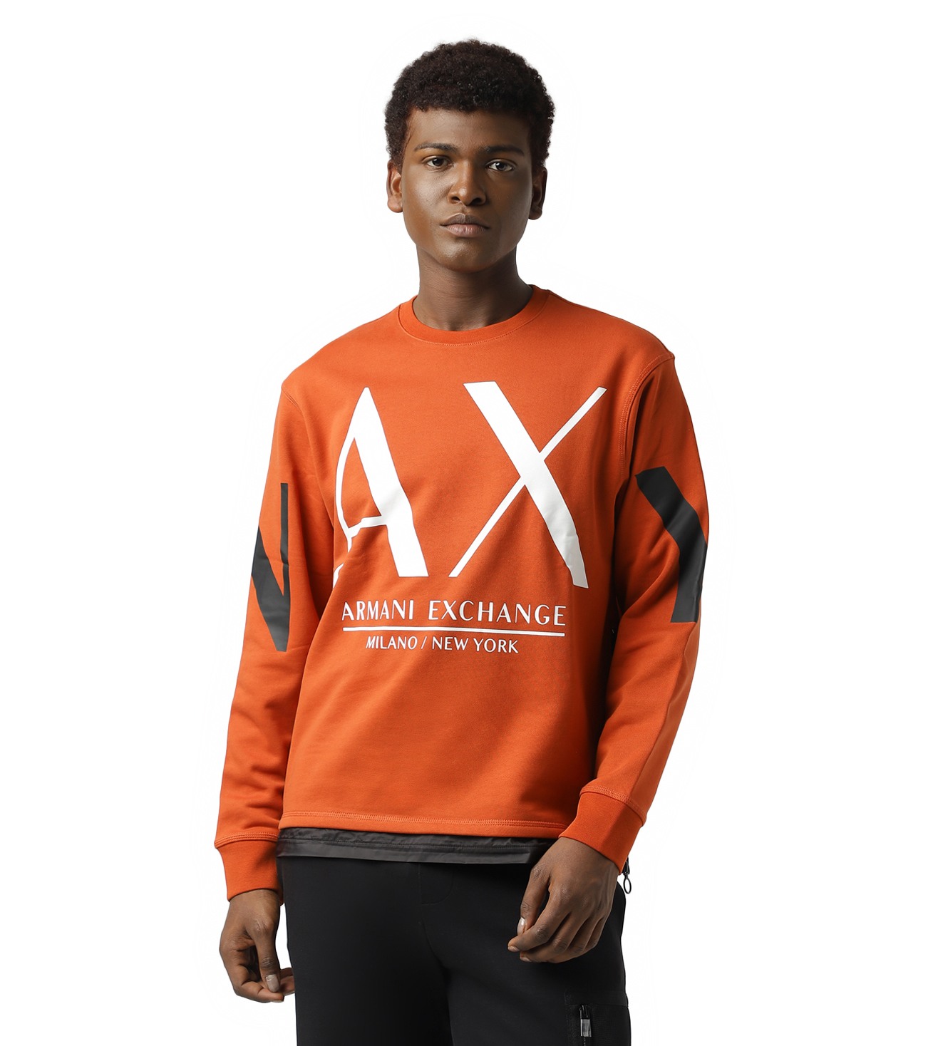 Armani exchange orange hoodie online