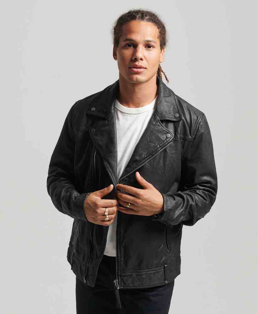 Superdry vintage cheap leather jacket