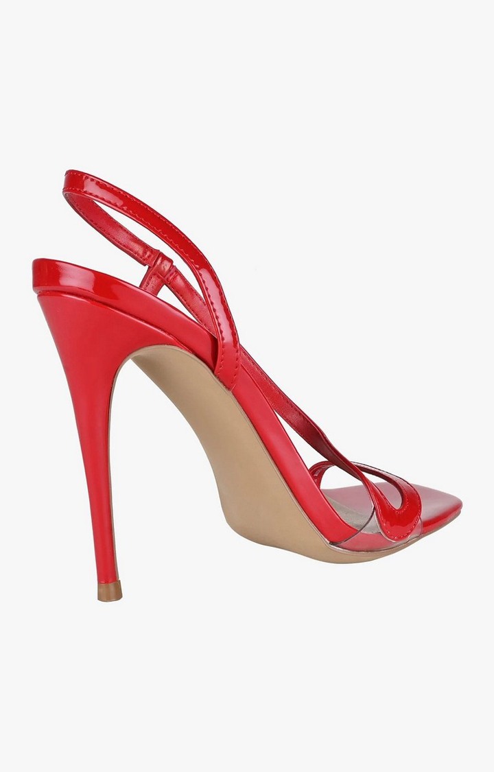 Natalia Red Heel Sandals