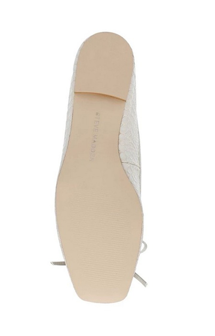 Queenly White Closed Flats & Ballerinas