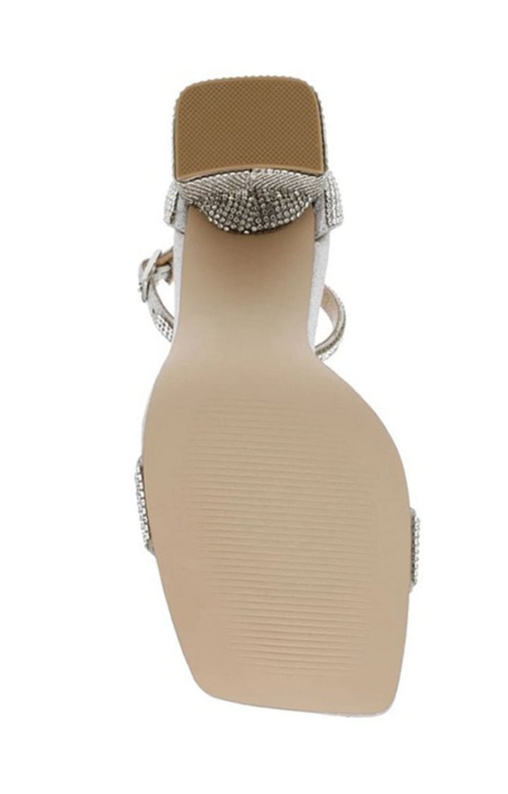 Tiaa-R Silver Heel Sandals