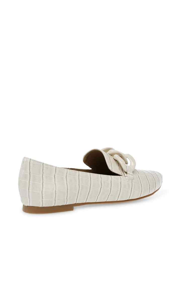 Famed White Closed Flats & Ballerinas