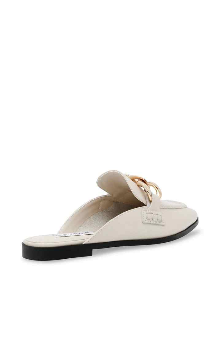 Cally White Closed Flats & Ballerinas