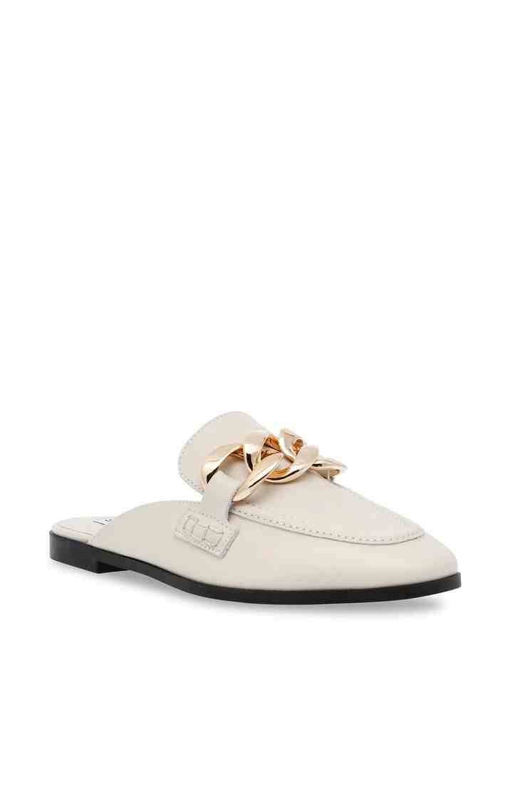 Cally White Closed Flats & Ballerinas