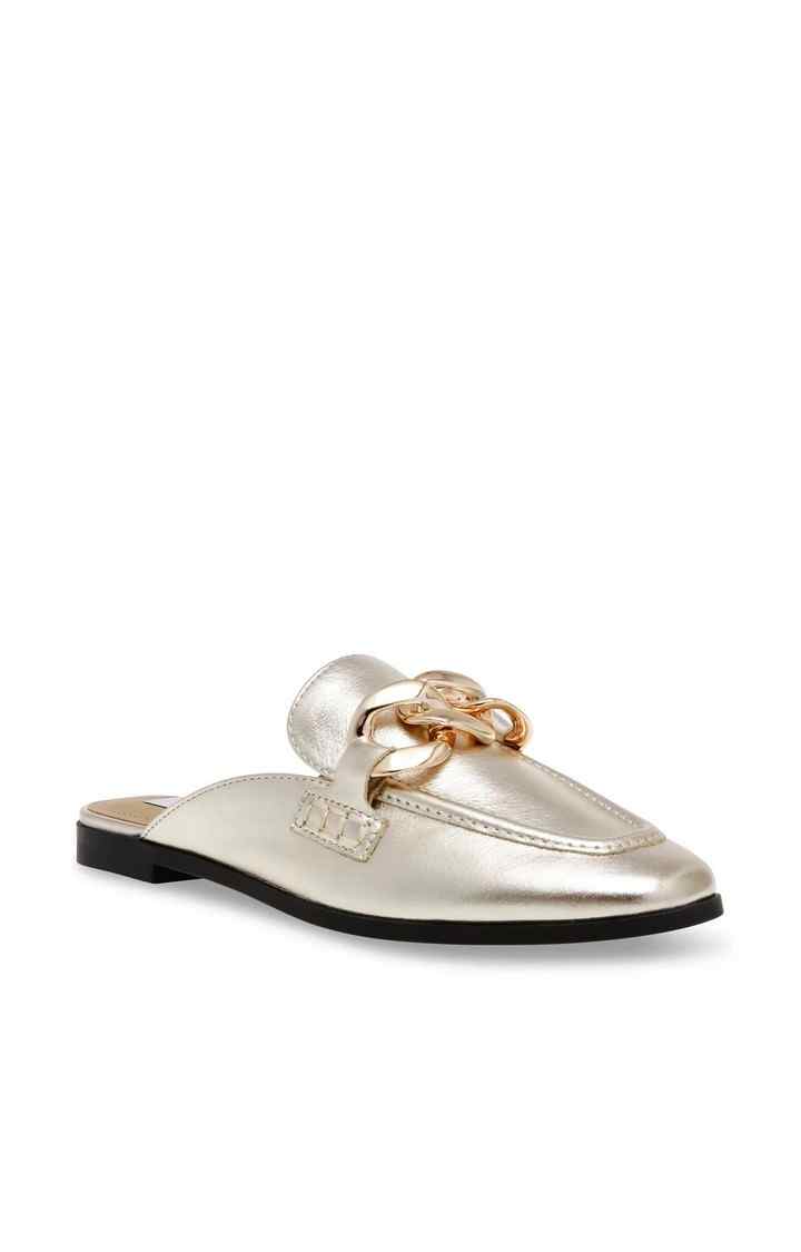 Cally Gold Closed Flats & Ballerinas