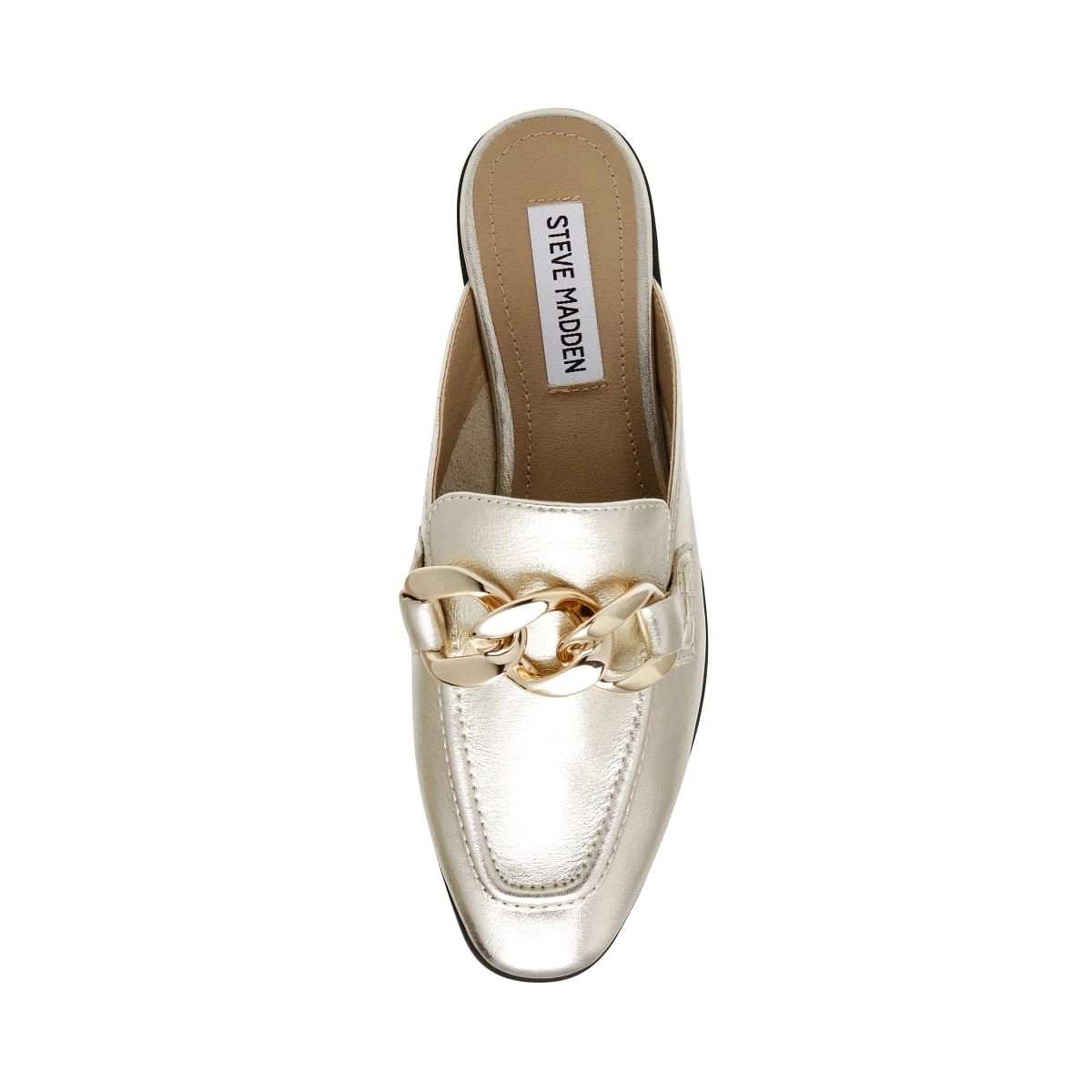 Cally Gold Closed Flats & Ballerinas