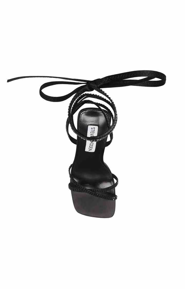 Lulie Black Heel Sandals