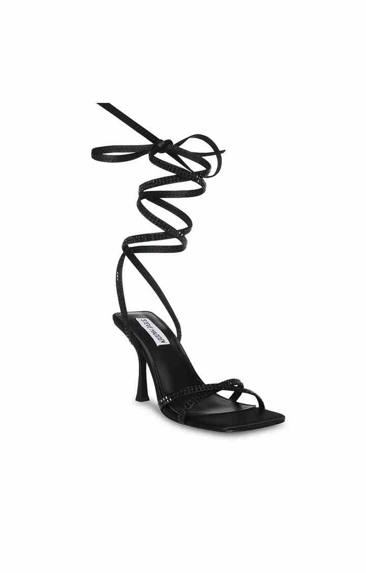 Lulie Black Heel Sandals