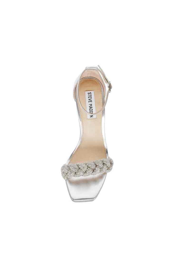 Lalas Silver Heel Sandals