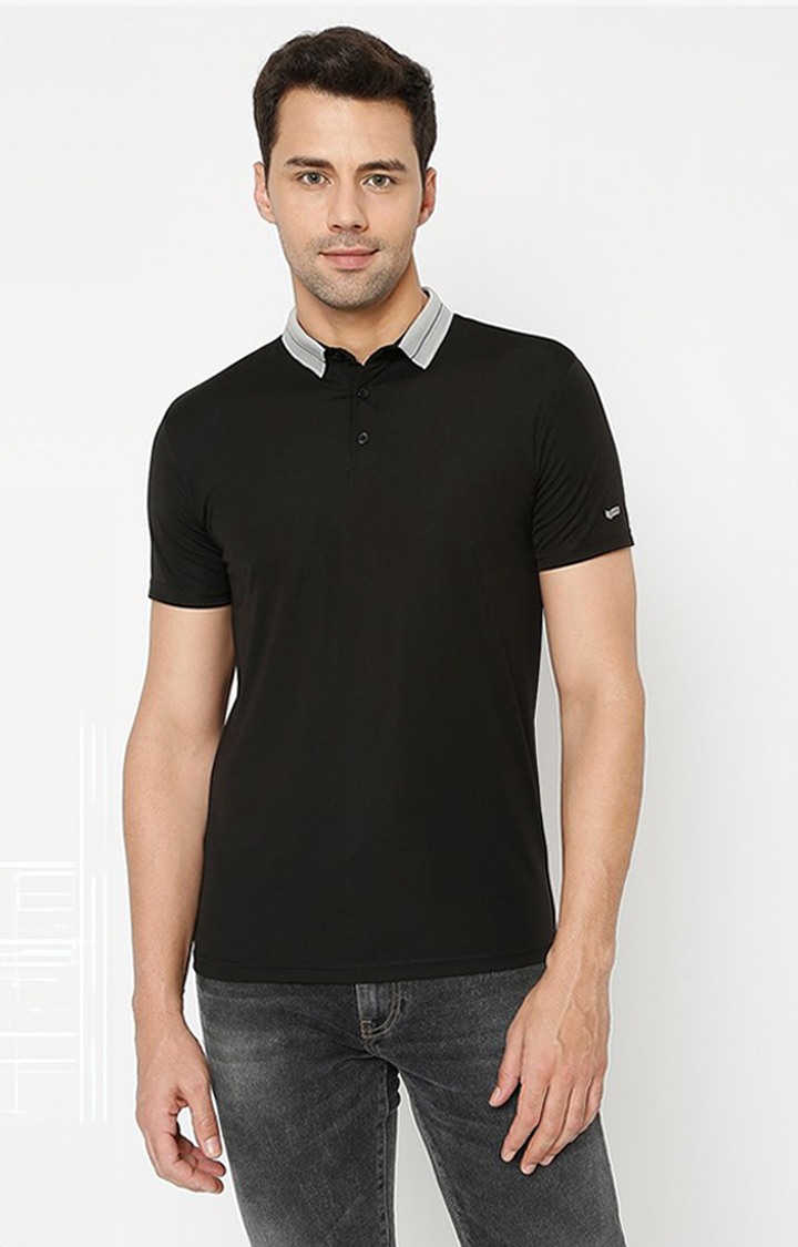 GAS | Smart Fit AGAP Black Polo T-shirt