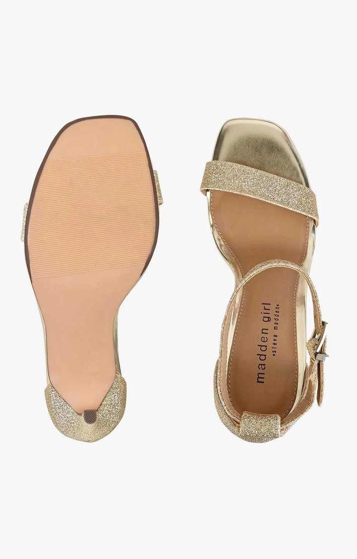 Bethia Gold Heel Sandals
