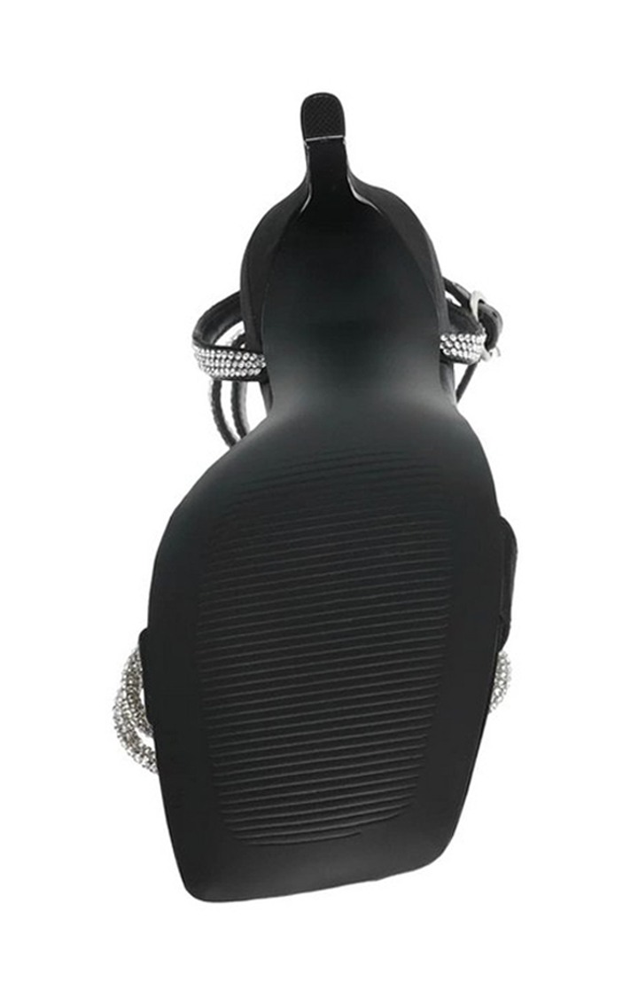 Unleash Black Heel Sandals