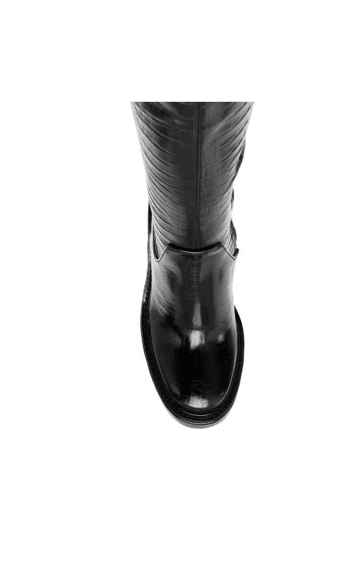 Aligned Black Boots