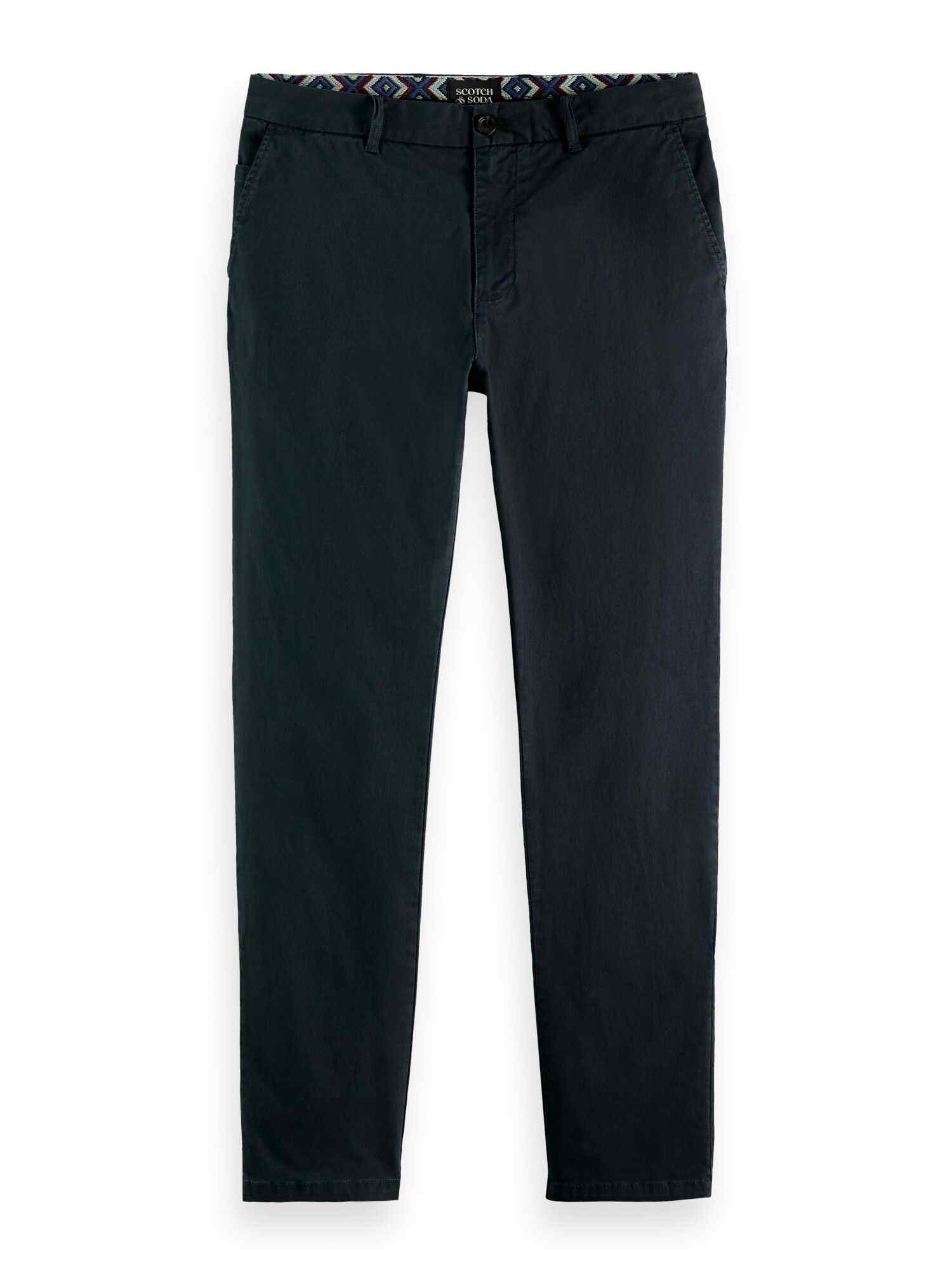 STUART- structured garment-dyed cotton-blend chino