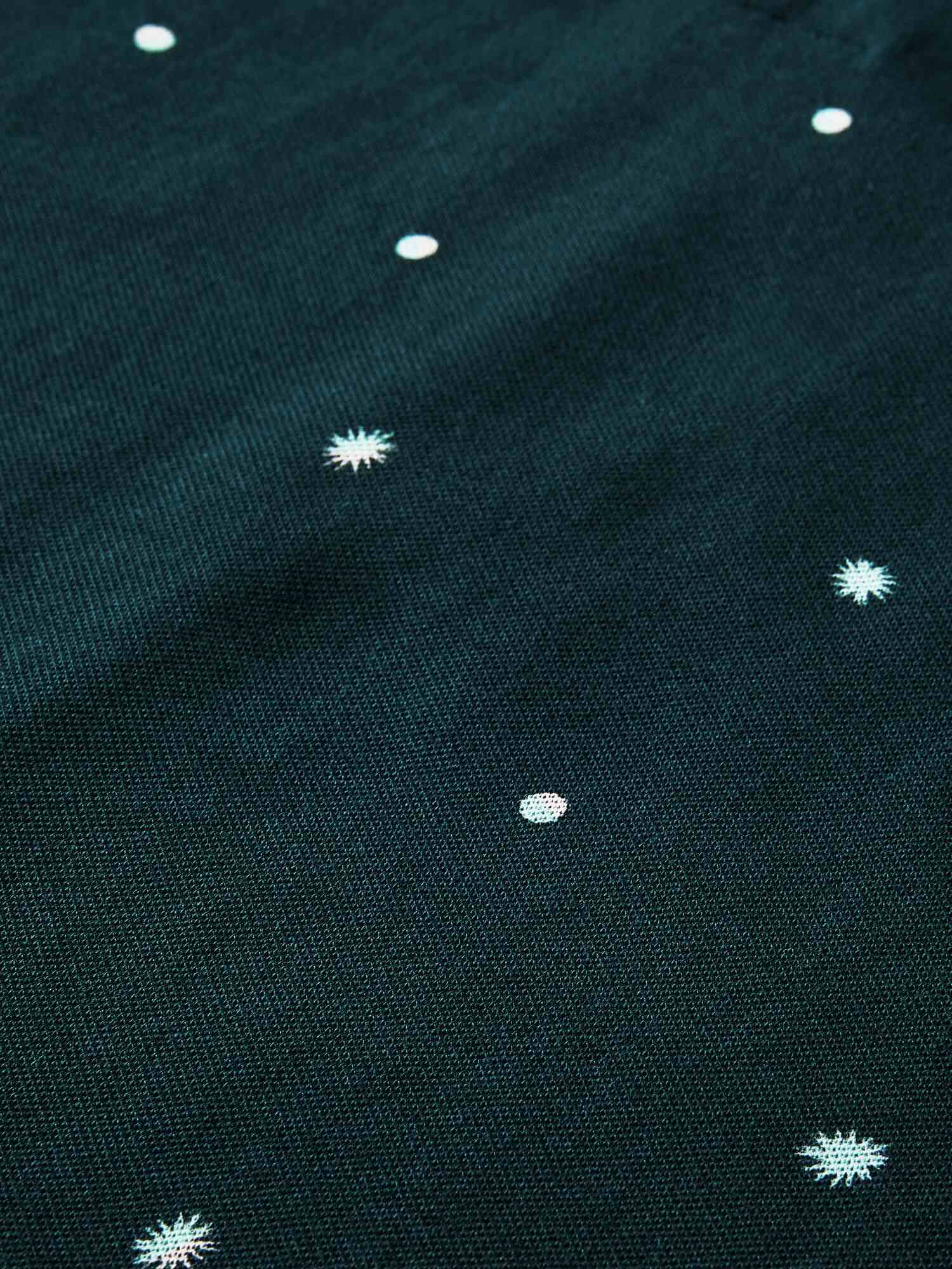 Printed organic cotton pique polo