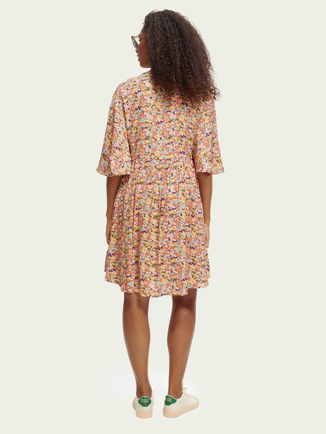 Scotch & Soda T-shirt shape dress with flounce sleeves