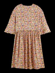 Scotch & Soda T-shirt shape dress with flounce sleeves