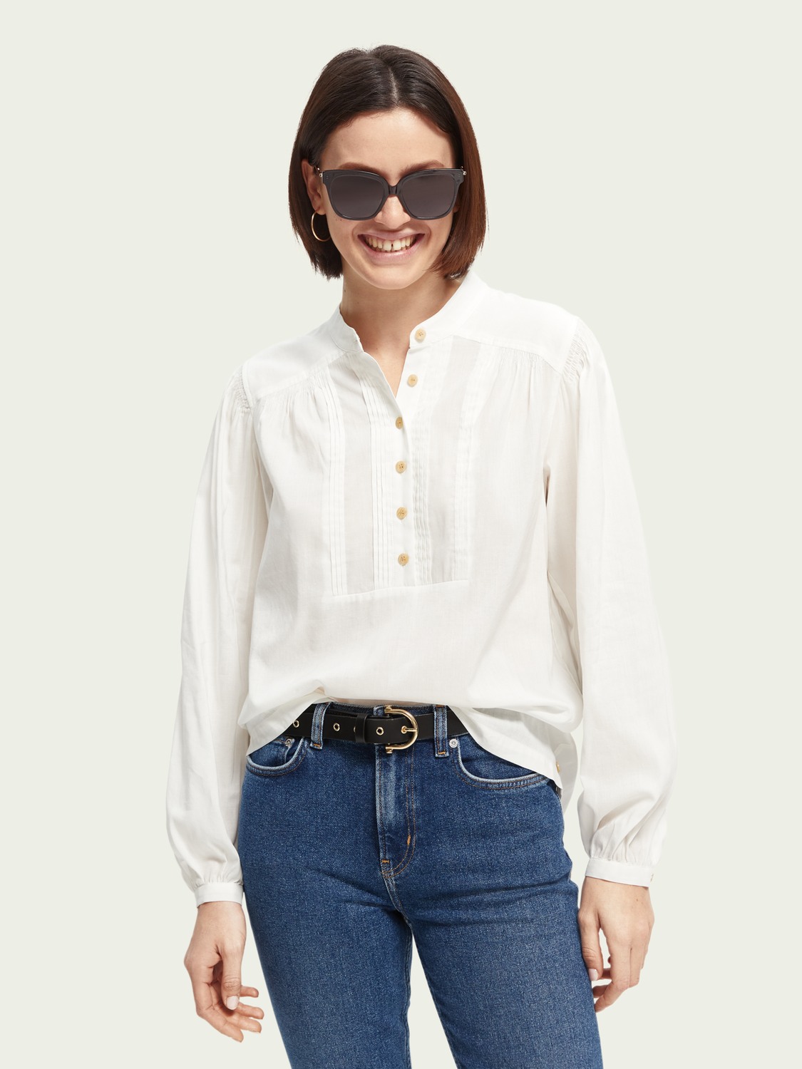 Scotch & Soda Flowy boho long sleeve top