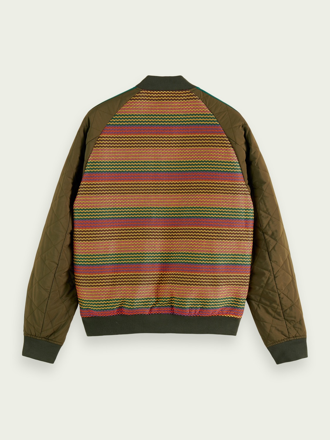 Mix & match quilted bomber jacket