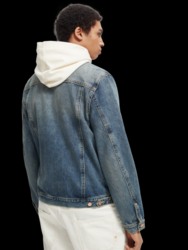 Scotch & Soda Iconic organic cotton denim trucker jacket with tape details