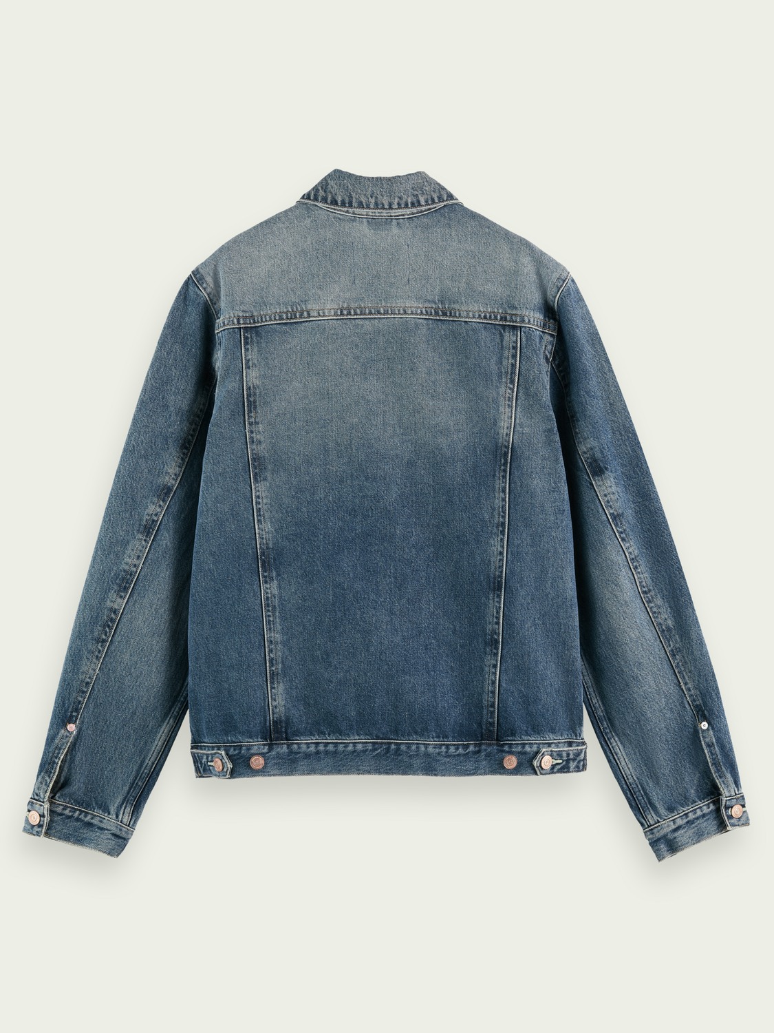 Scotch & Soda Iconic organic cotton denim trucker jacket with tape details