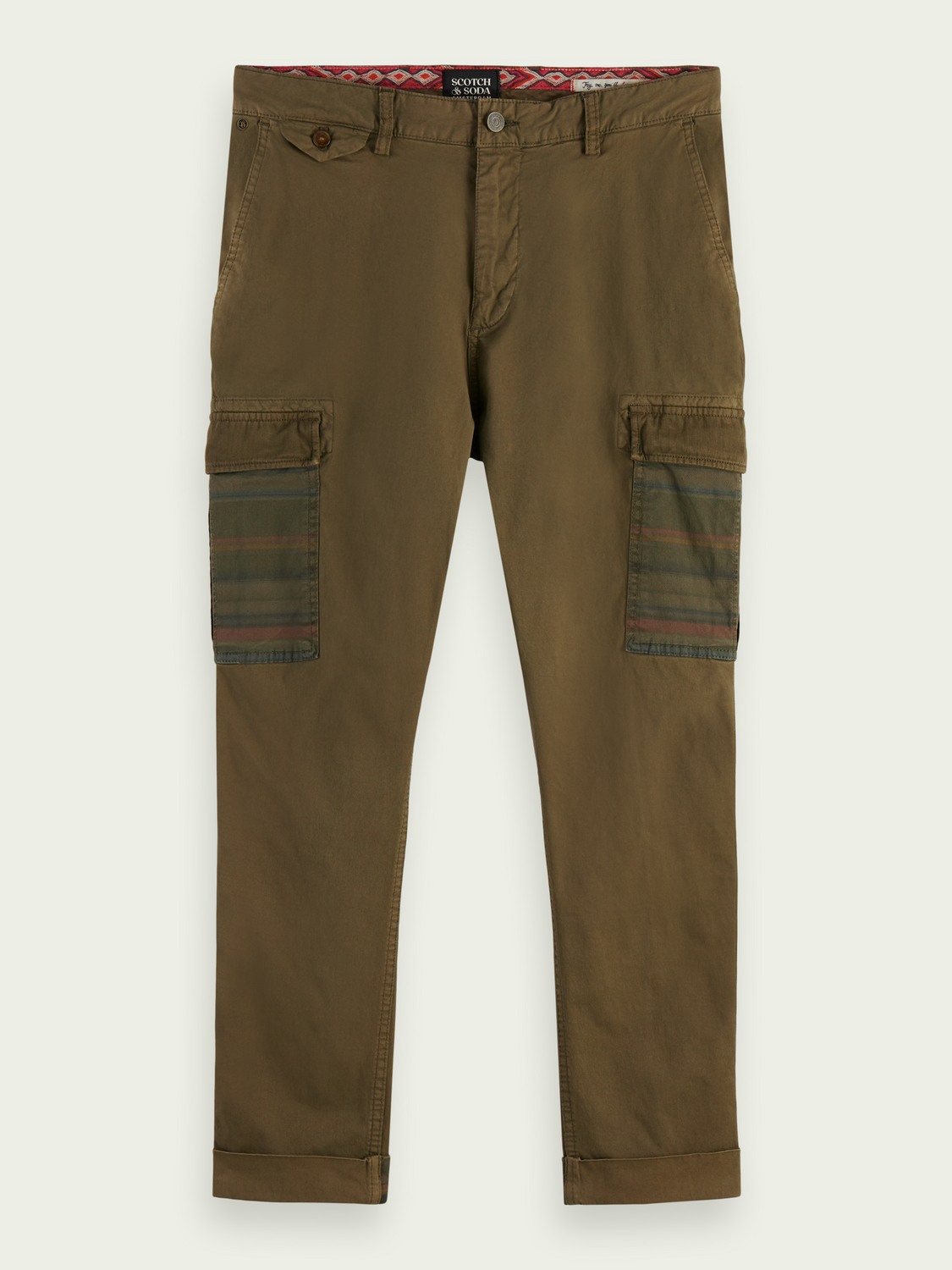 Scotch & Soda Loose tapered-fit garment-dyed cargo pants