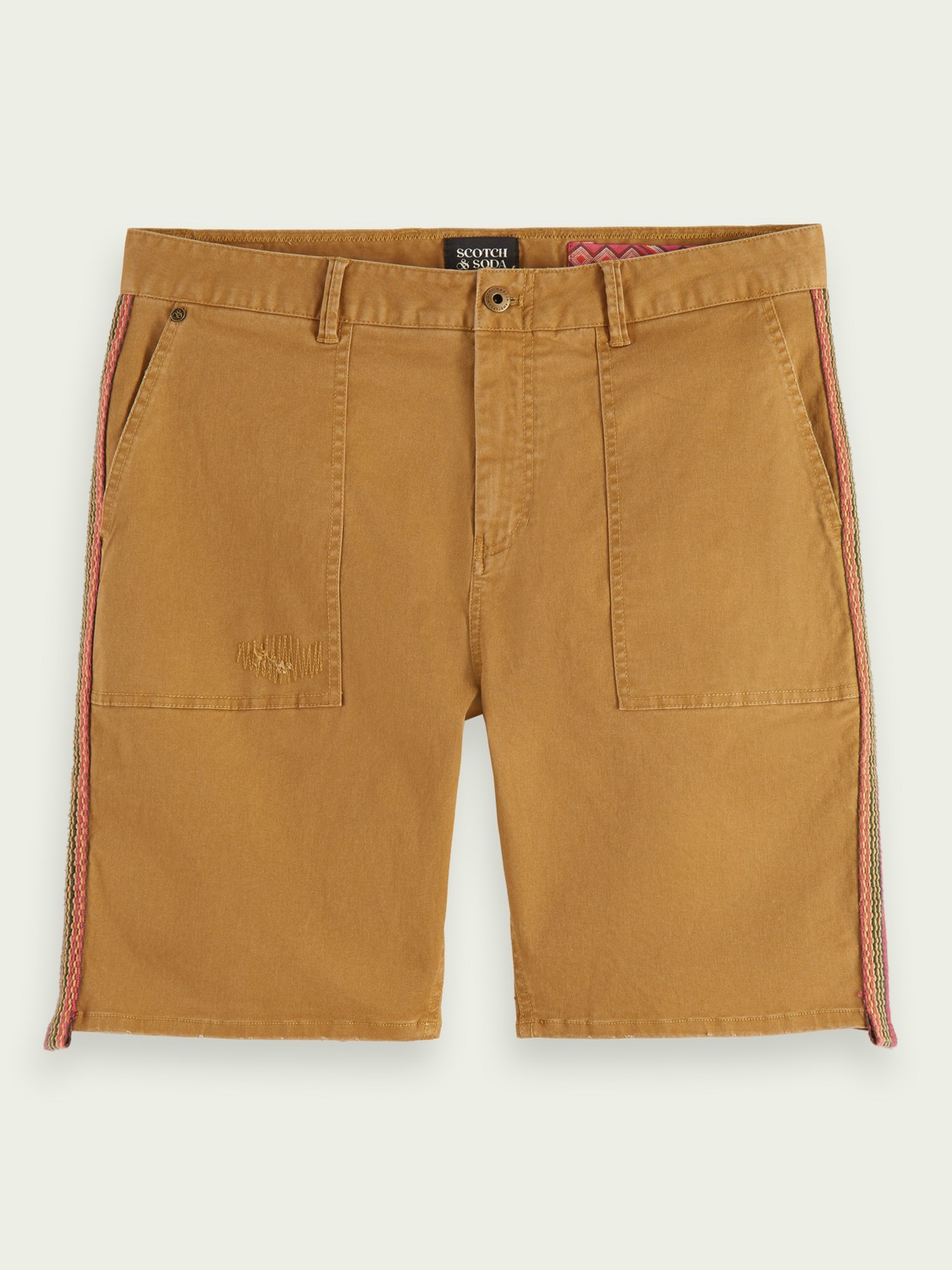 Relaxed-fit tape-trimmed shorts in Organic Cotton