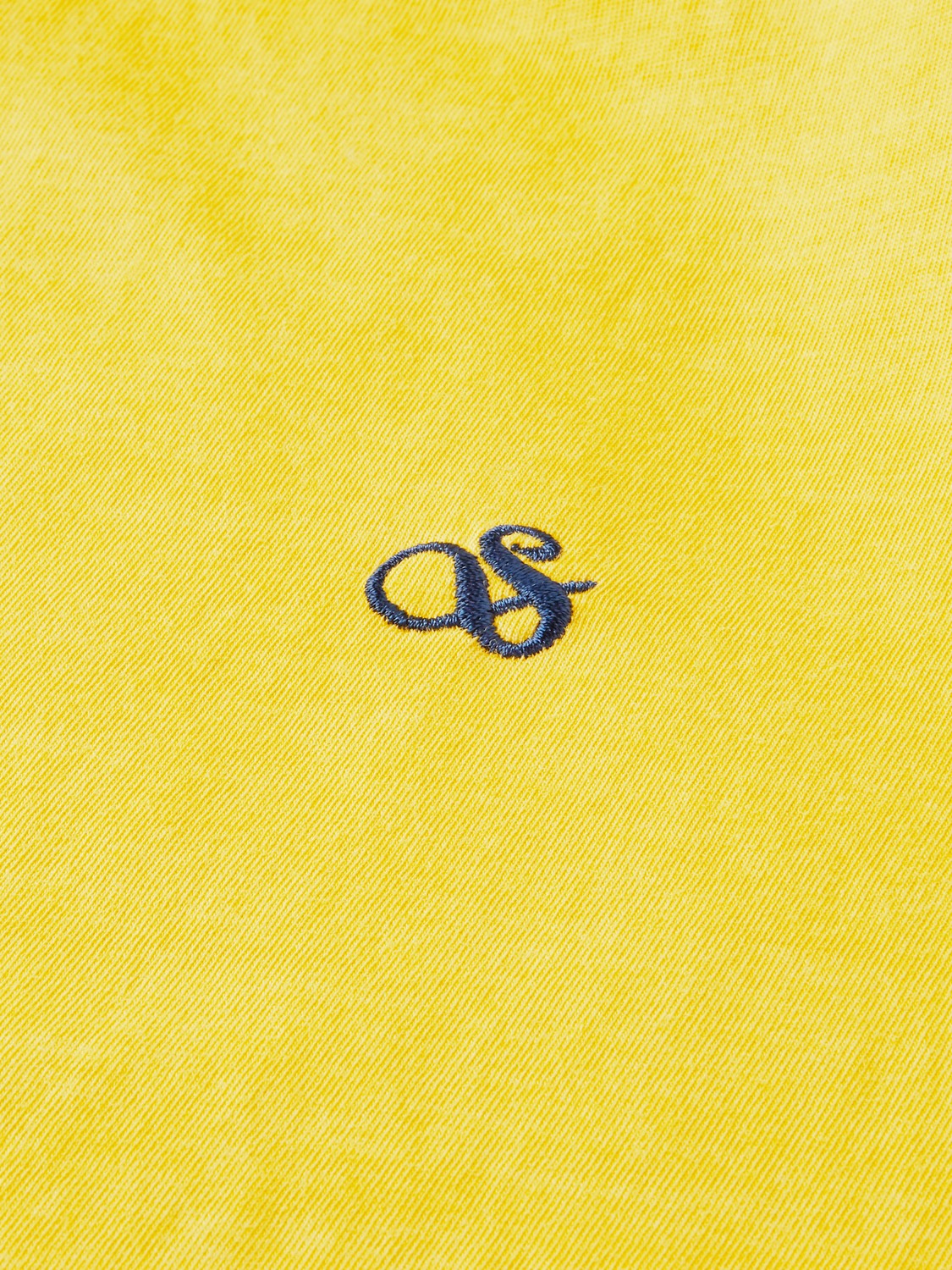 Garment-dyed logo crewneck T-shirt