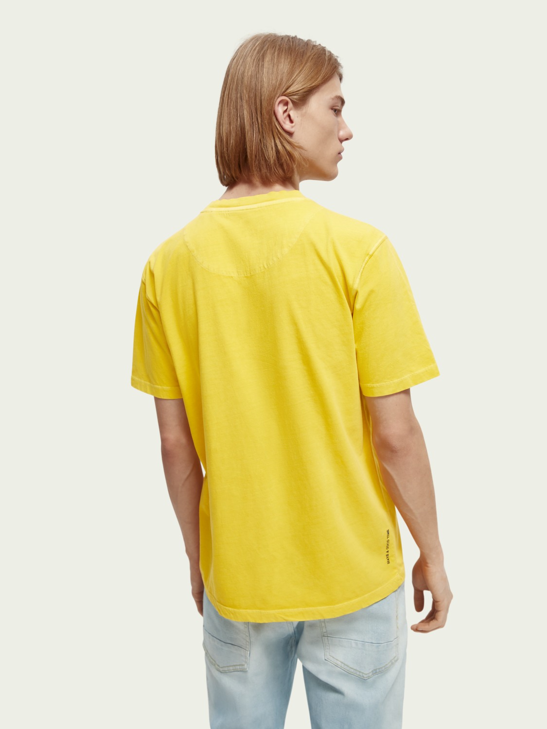 Garment-dyed logo crewneck T-shirt