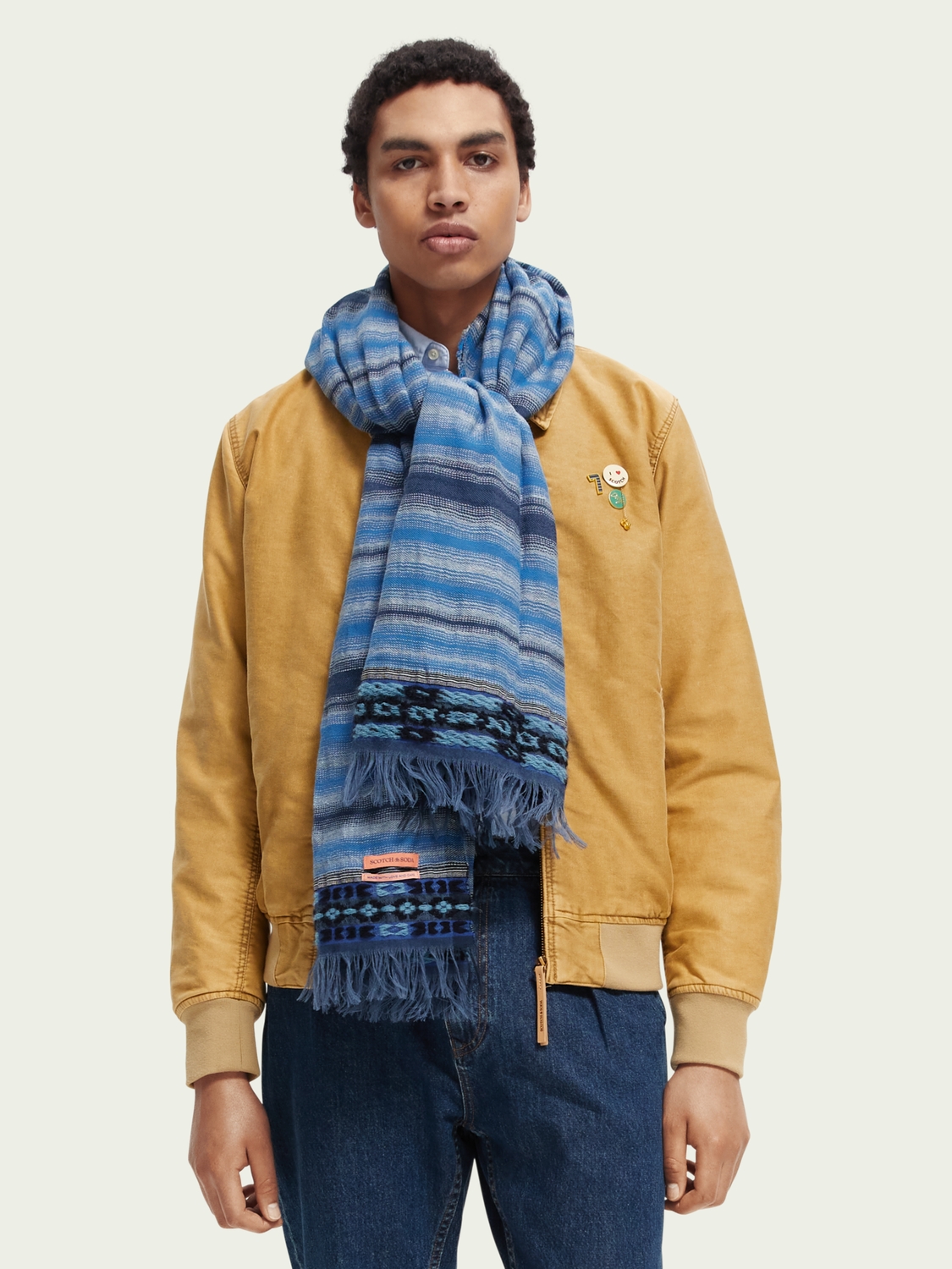 Scotch & Soda | Scarf in Organic Cotton and Linen blend 3