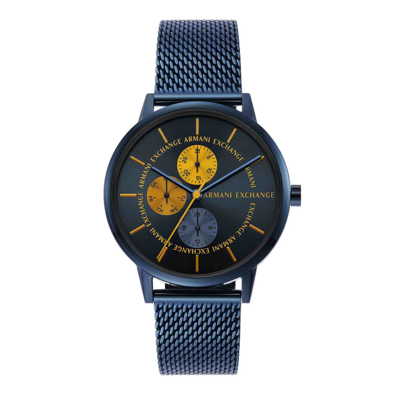 Armani exchange gold best sale watch black face