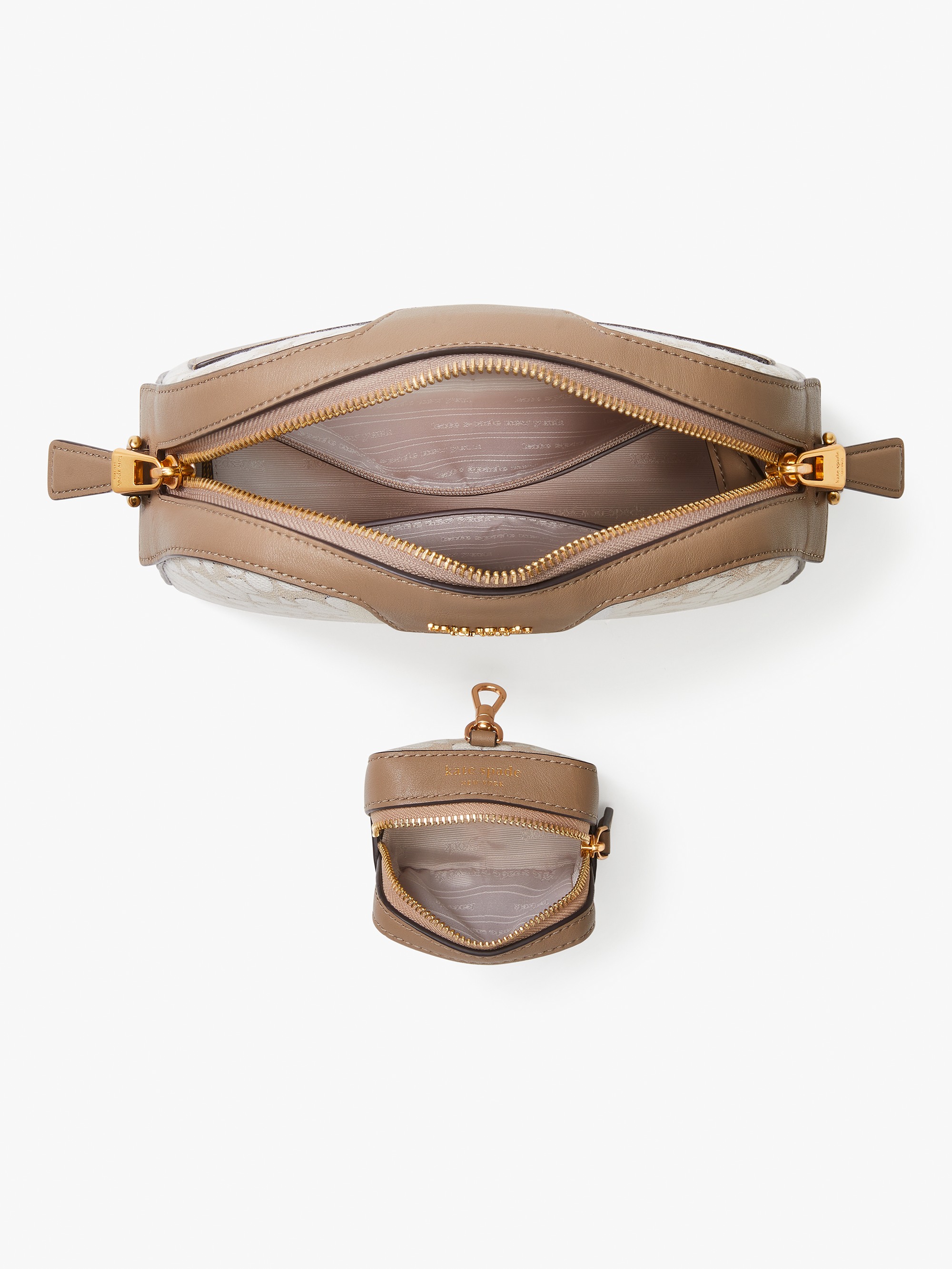 Spade Flower Jacquard Stripe Addy Medium Dome Crossbody