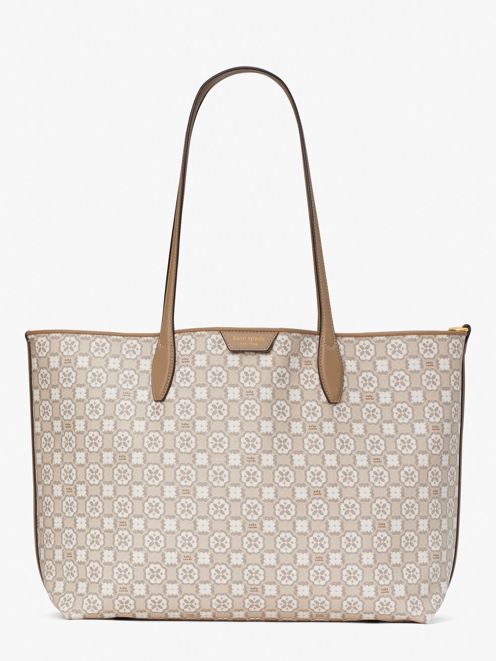 Spade Flower Monogram Coated Canvas Sutton Medium Tote