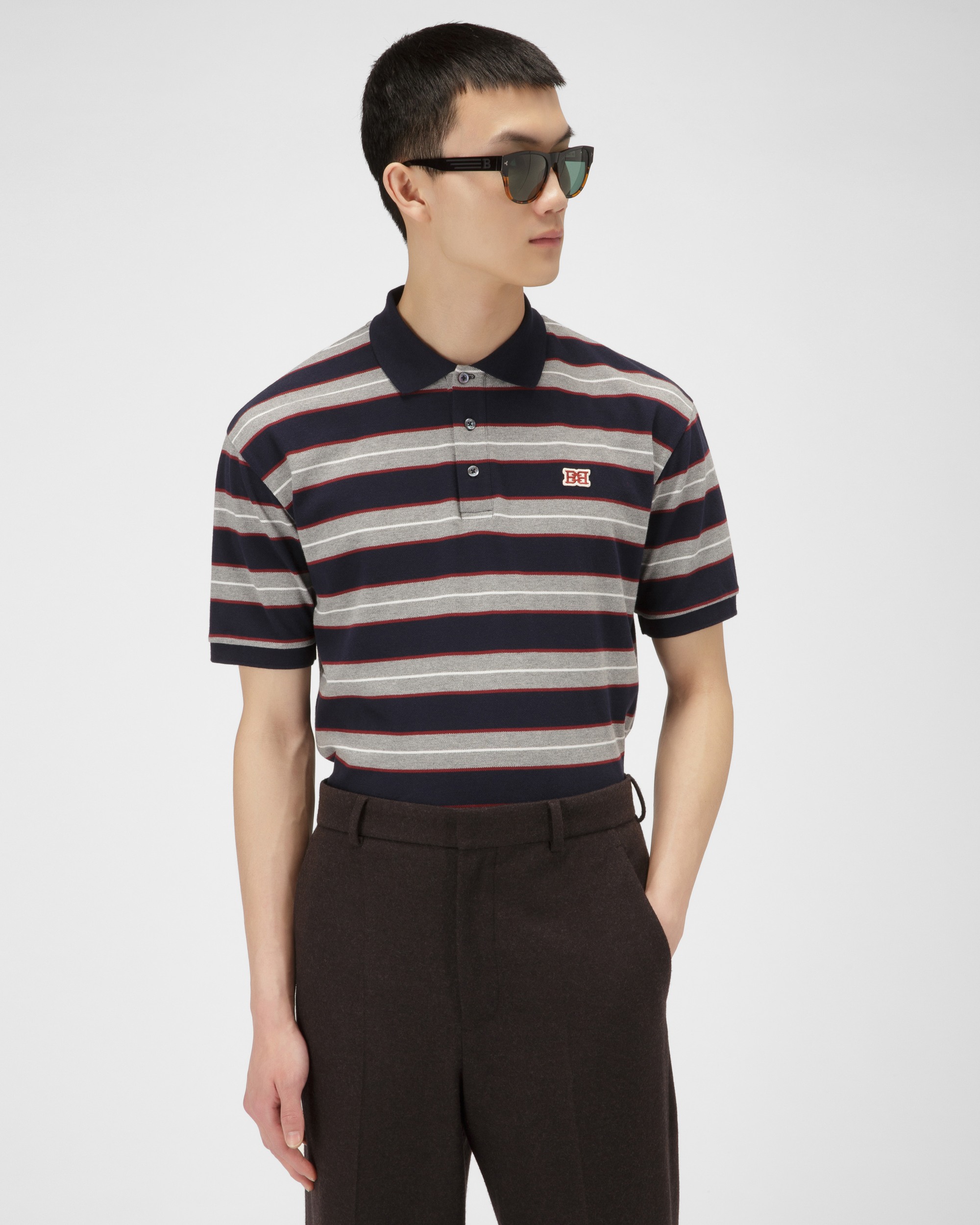 Cotton Polo Shirt in Ink