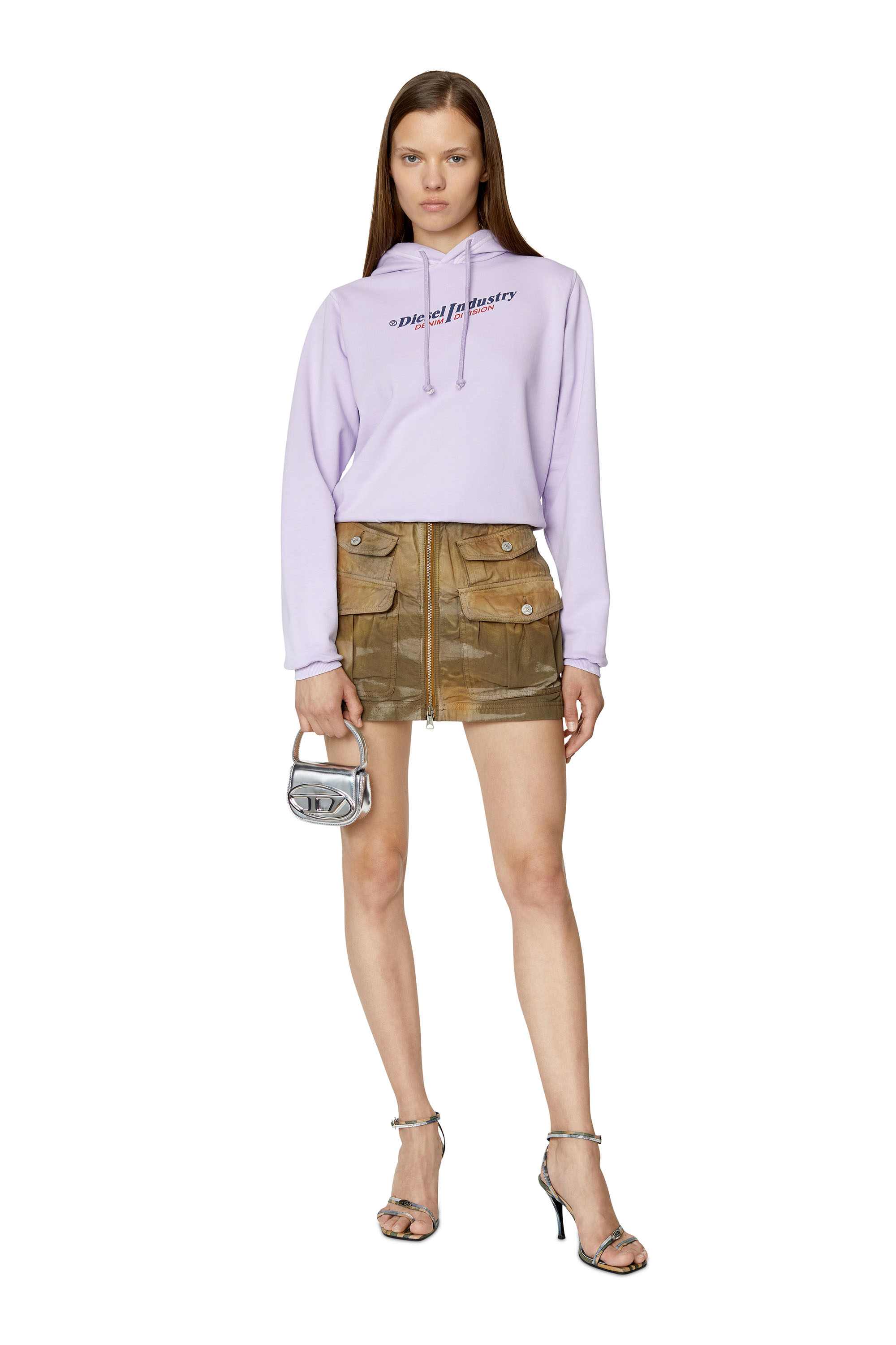 Silver 1DR-XS-S-Iconic mini bag in mirrored leather
