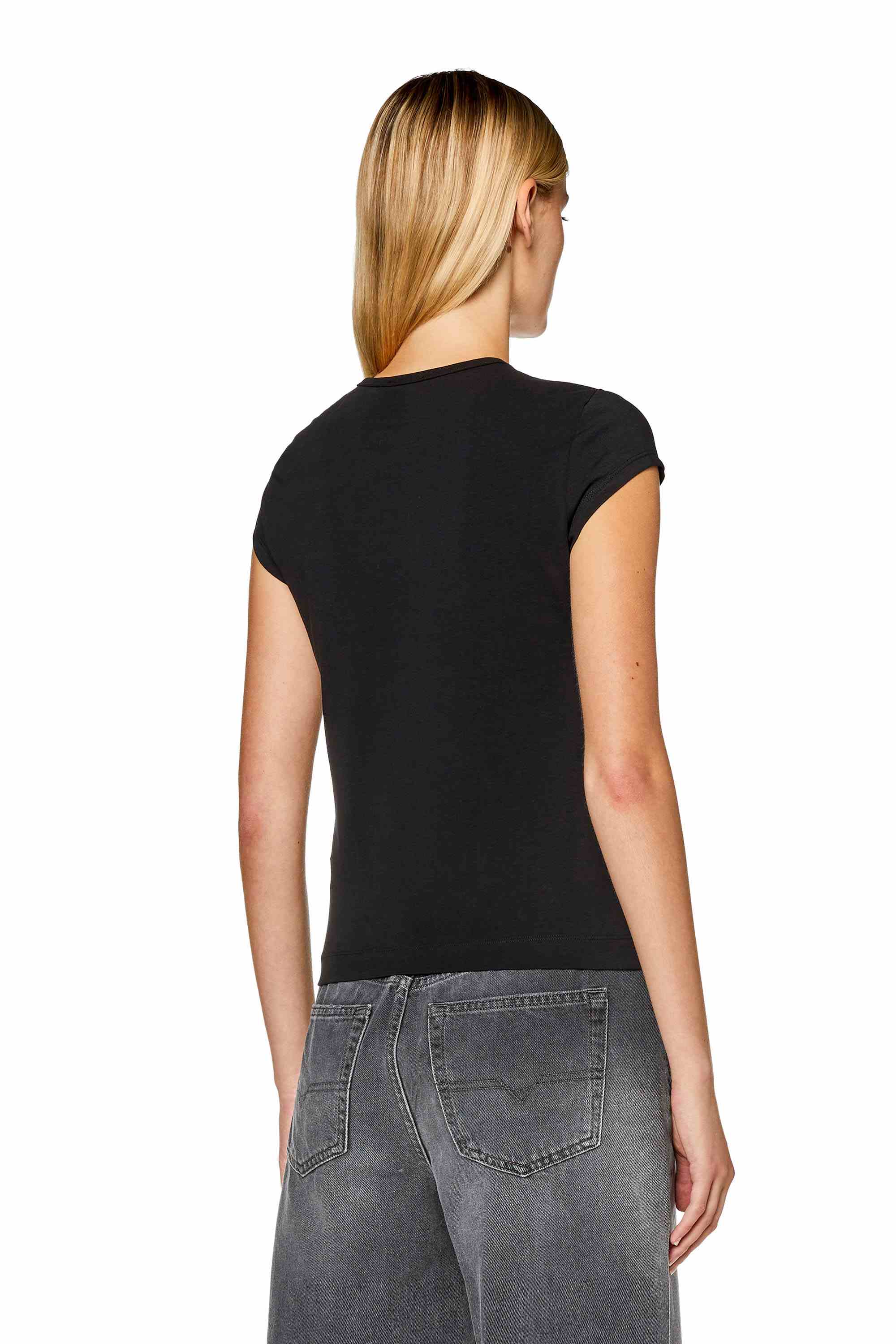 Black T-shirt with peekaboo logo