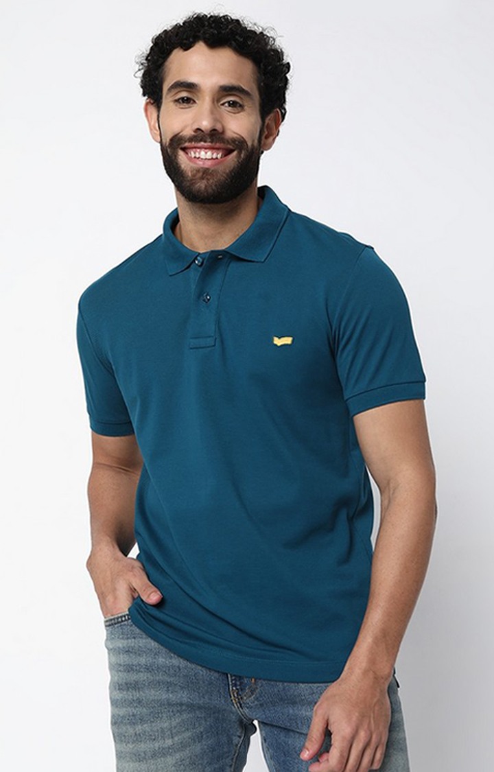 GAS | Ralph Regular Fit Blue Coral Polo T-Shirt
