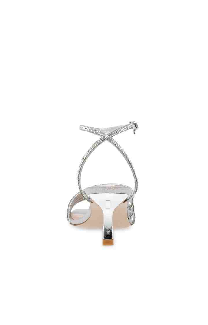 Aglow-R Silver Heel Sandals