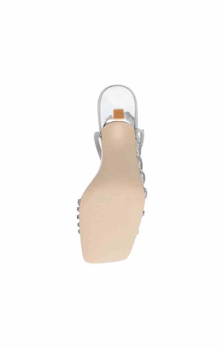 Aglow-R Silver Heel Sandals