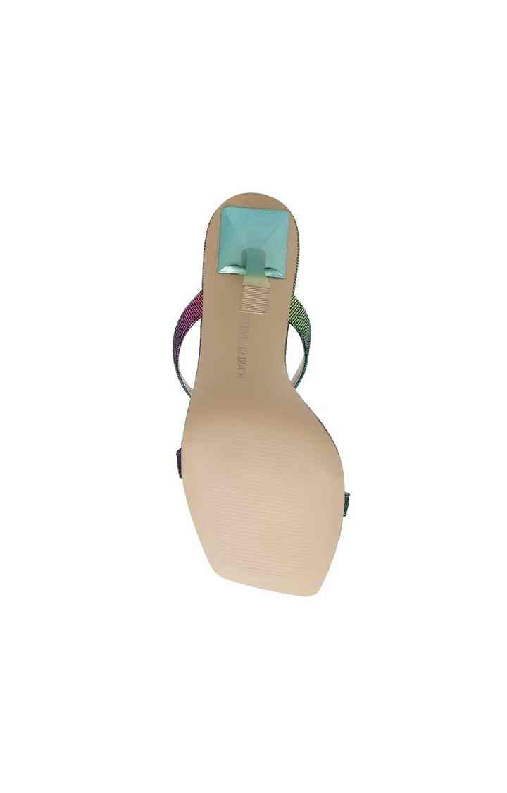 Lunah Green Heel Sandals