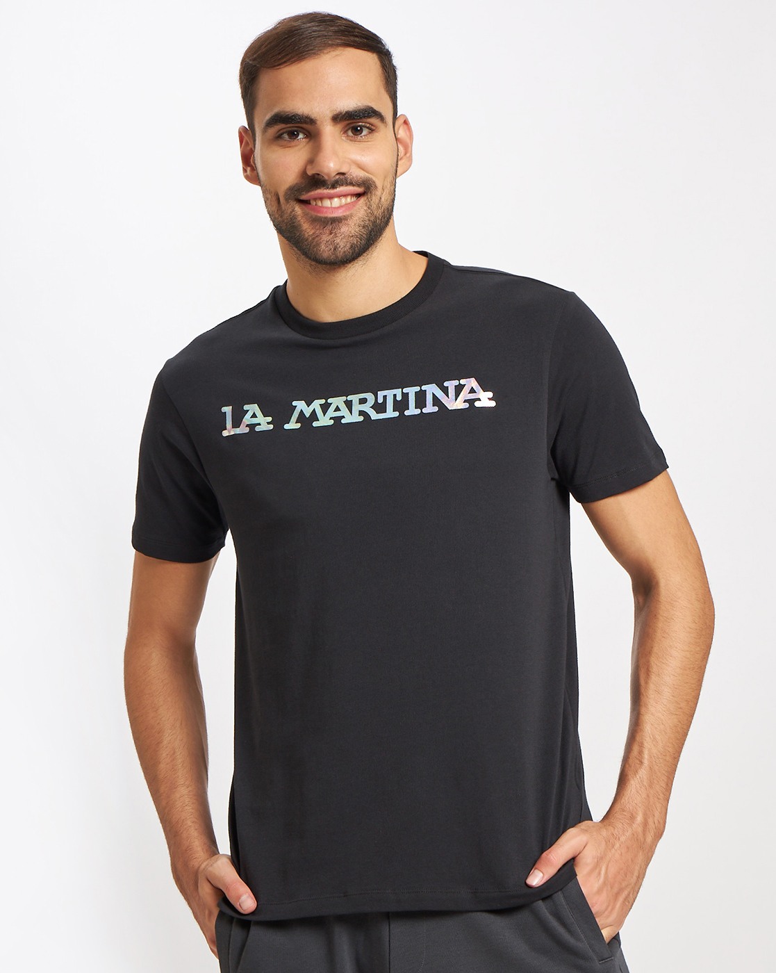 Brand Print Crew-Neck T-Shirt