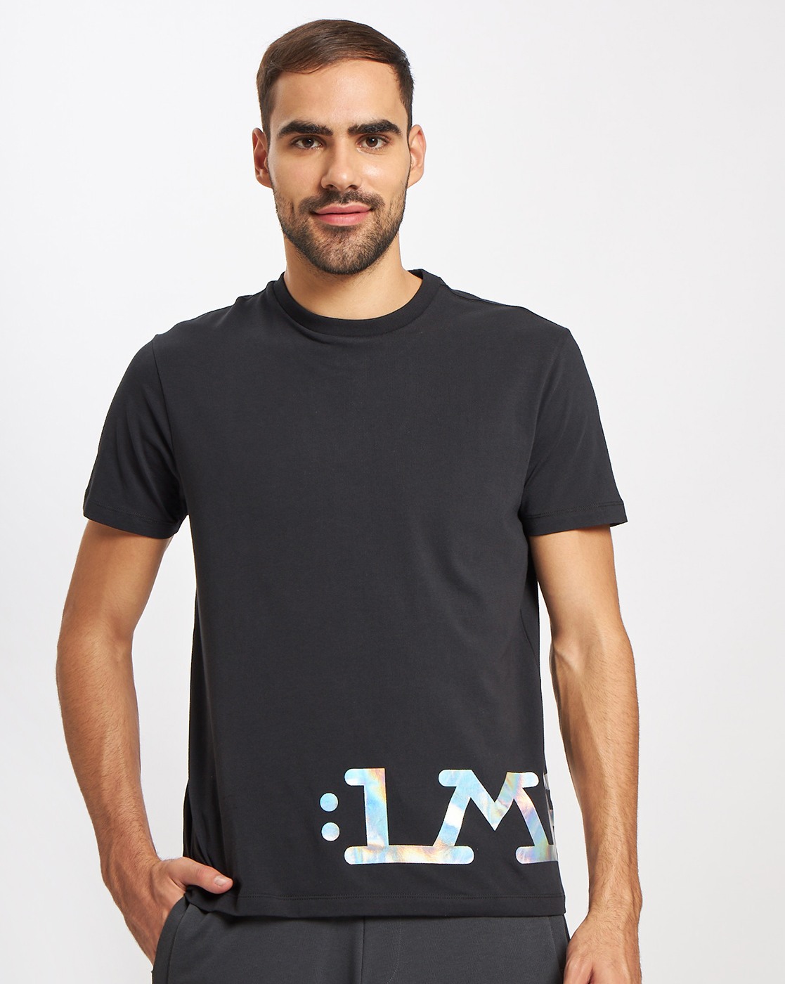 Brand Print Crew-Neck T-Shirt