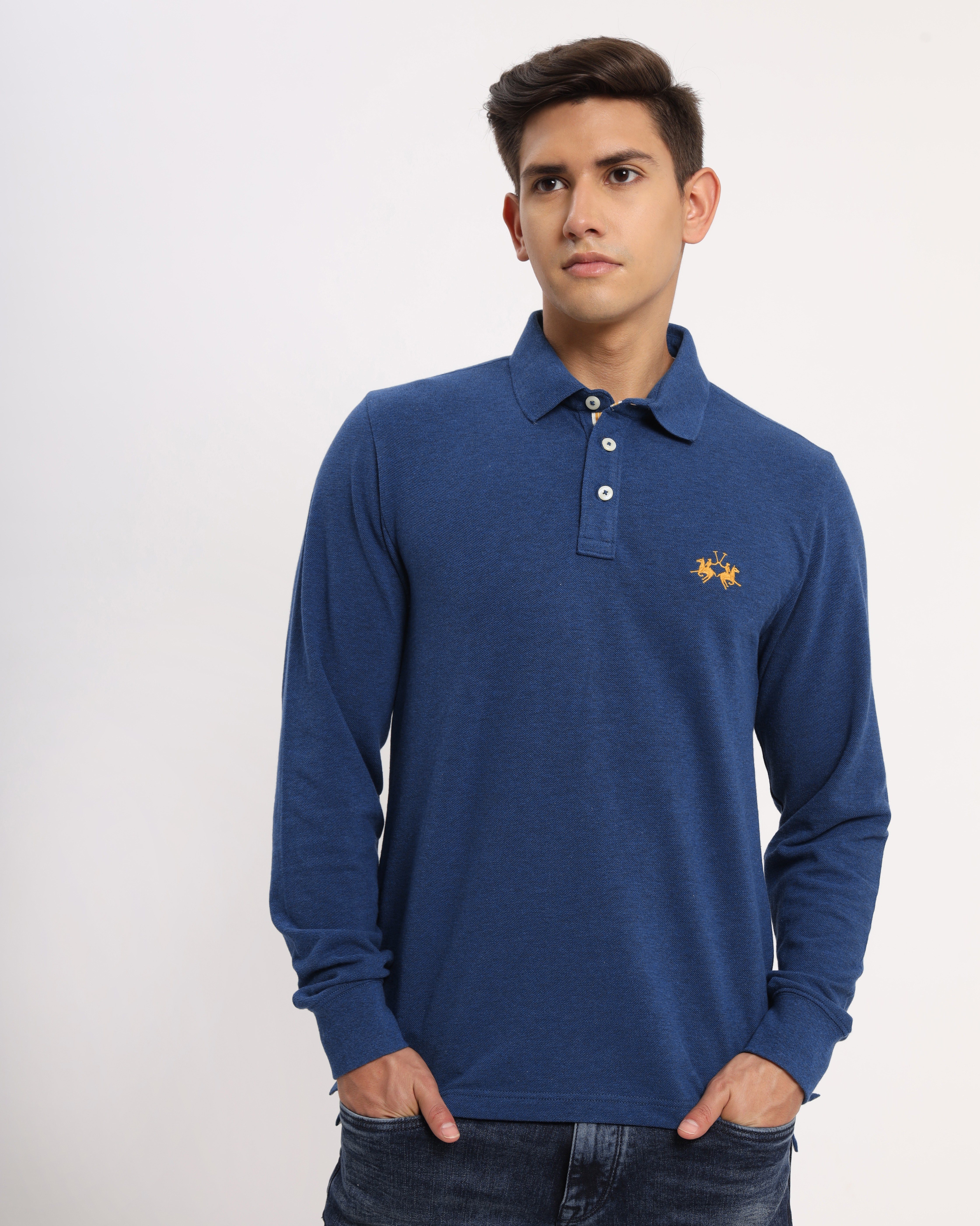Polo T-Shirt with Spread Colar
