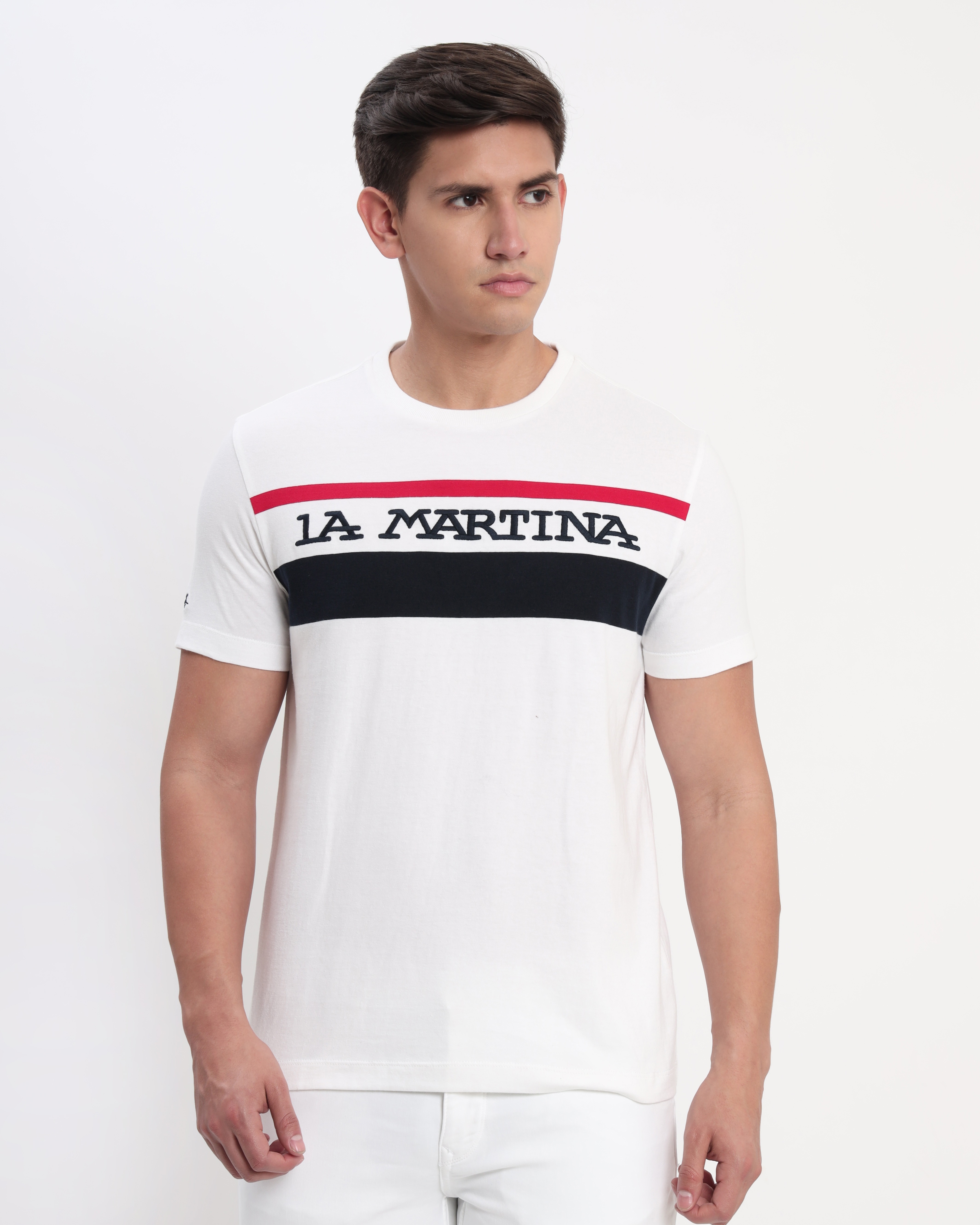 Brand Embroidered Crew-Neck T-Shirt